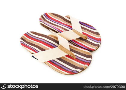 Summer shoes isolated on the white background