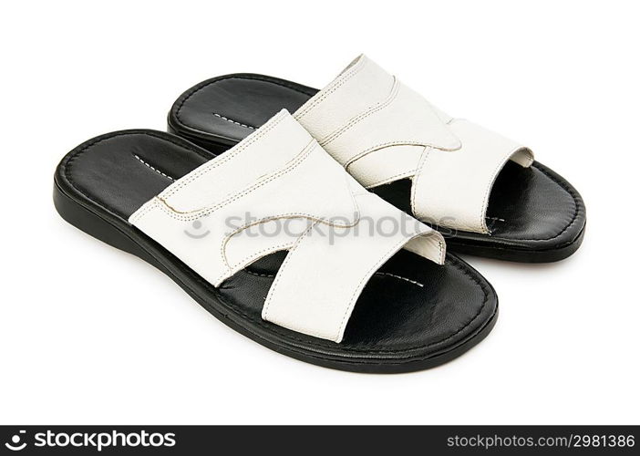 Summer shoes isolated on the white background