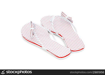 Summer shoes isolated on the white background