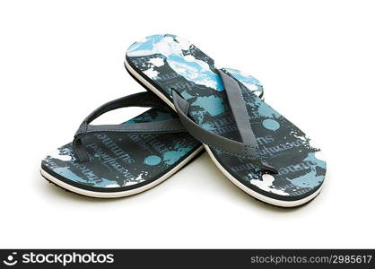 Summer shoes isolated on the white background