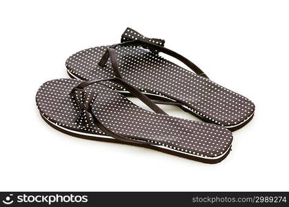 Summer shoes isolated on the white background