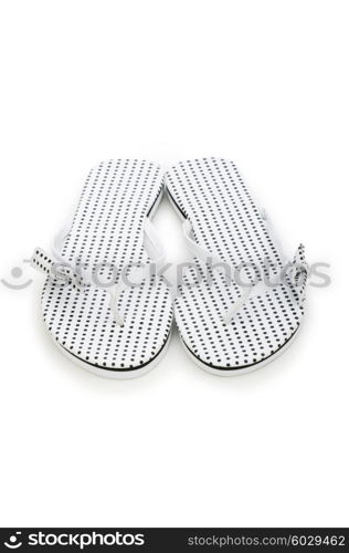 Summer shoes isolated on the white background