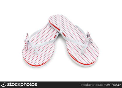 Summer shoes isolated on the white background