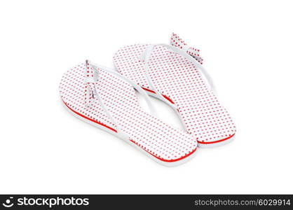 Summer shoes isolated on the white background