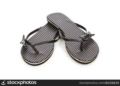 Summer shoes isolated on the white background