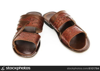 Summer shoes isolated on the white background