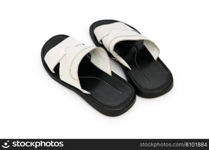 Summer shoes isolated on the white background