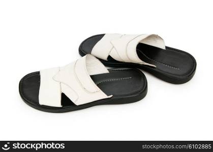 Summer shoes isolated on the white background