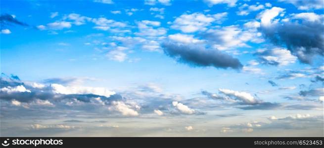 Summer sky and clouds. Summer sky and clouds. Nature outdoor background. Summer sky and clouds
