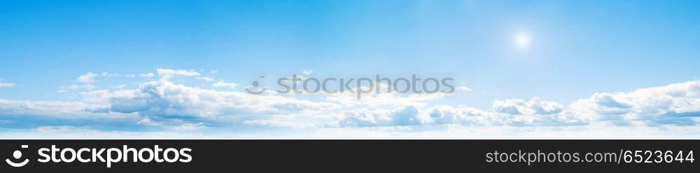 Summer sky background. Summer sky and clouds. Nature background landscape. Summer sky background