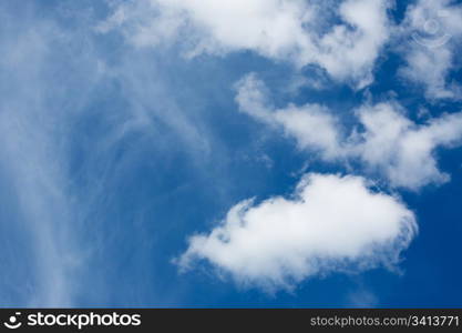 Summer sky with clouds, abstract background/