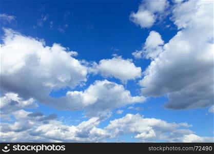 Summer sky with clouds, may be used as background