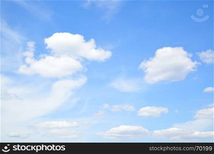 Summer sky with light cumulus clouds - may be used as background