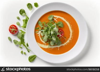 Summer Spanish soup gazpacho Illustration Generative AI
