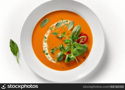 Summer Spanish soup gazpacho Illustration Generative AI