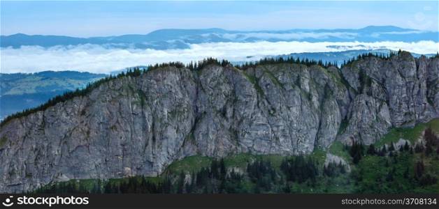 Summer Tatra Mountain panorama, Poland, rock near Kasprowy Wierch mount