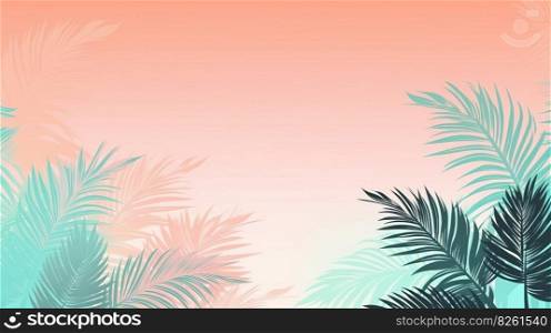 Summer tropical background. Illustration Generative AI 