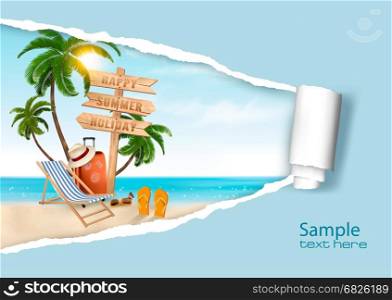 Summer vacation background. Vector.