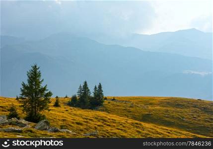 Summer view from Transalpina road (Southern Carpathians, Romania).