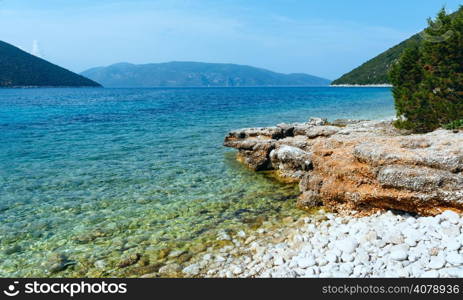 Summer view of Antisamos beach (Greece, Kefalonia).