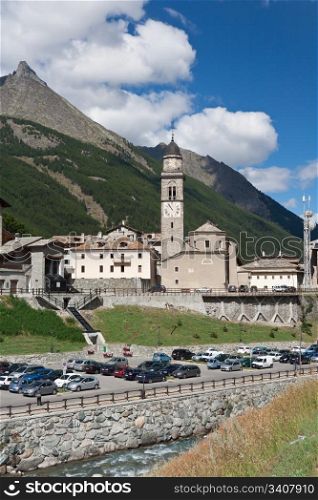 summer view of Cogne, small town in Aosta Valley, Italy