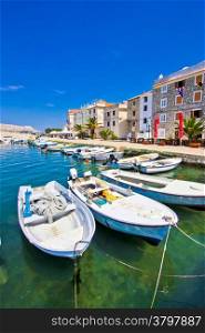 Summer view of Pag town, Dalmatia, Croatia