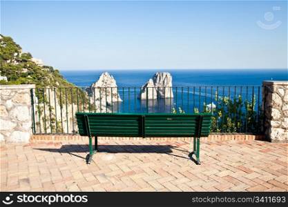 Summertime at Capri, beautiful isle in Naples Gulf, Italy