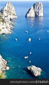 Summertime at Capri, beautiful isle in Naples Gulf, Italy