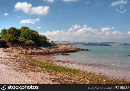 Summertime at Elberry Cove near Broadsands and Torquay, Devon, England.