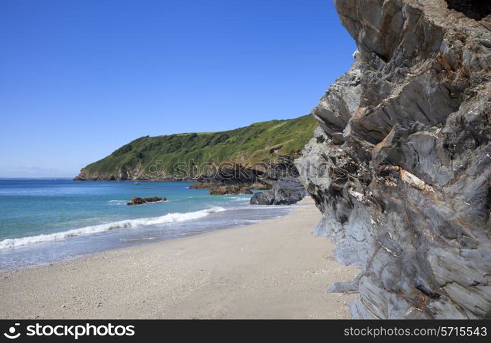 Summertime at Lantic Bay, Cornwall, England.