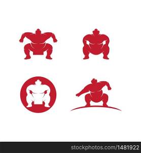 Sumo fighter character illustration vector design