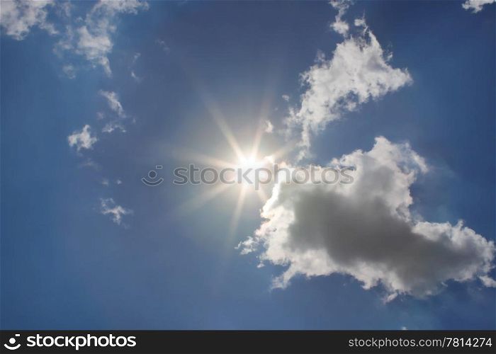 sun and cloudy sky, texture, background