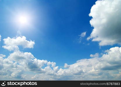 sun at clear blue sky