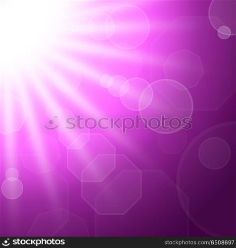 Sun Bokeh Showing Blurred Template And Sunray