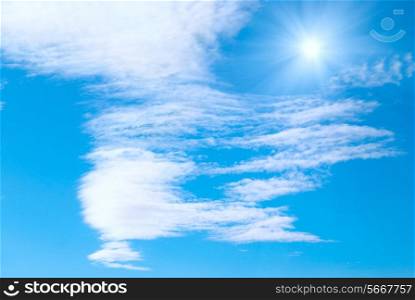 Sun, clouds and sky can be used for background