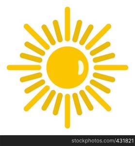 Sun icon flat isolated on white background vector illustration. Sun icon isolated
