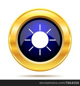 Sun icon. Internet button on white background.
