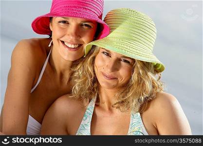 Sun-kissed women at the beach