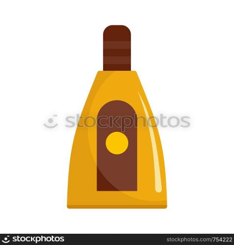 Sun lotion icon. Flat illustration of sun lotion vector icon for web isolated on white. Sun lotion icon, flat style