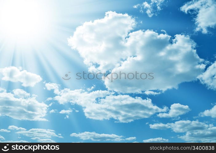 sun on blue sky