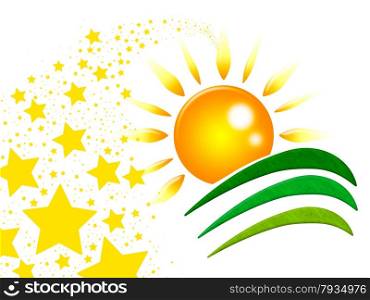 Sun Rays Indicating Sunbeam Artistic And Twist