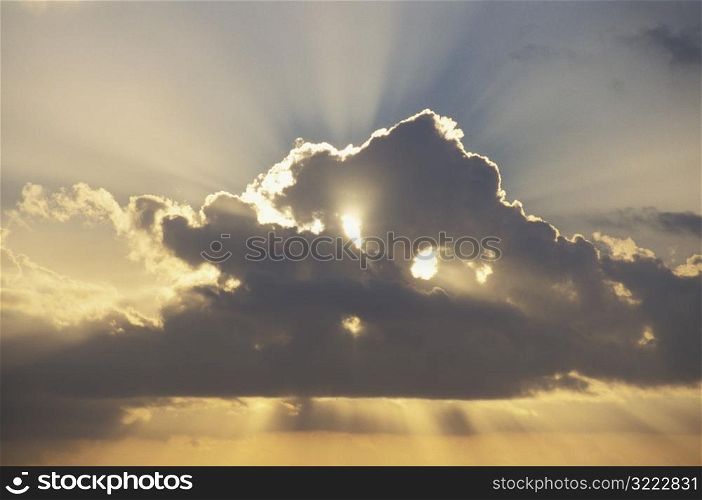 Sun Rays Through Clouds