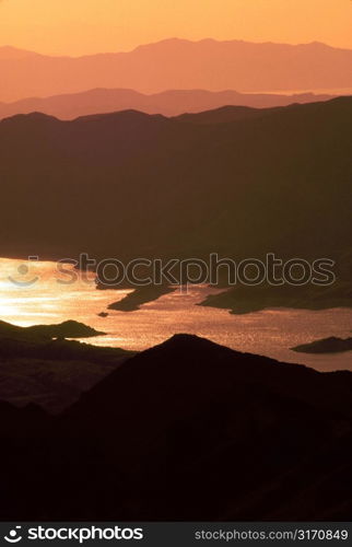 Sun Shining on the Water at Lake Mead National Recreation Area