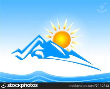 Sun Snow Indicating Mountain Range And Meadows
