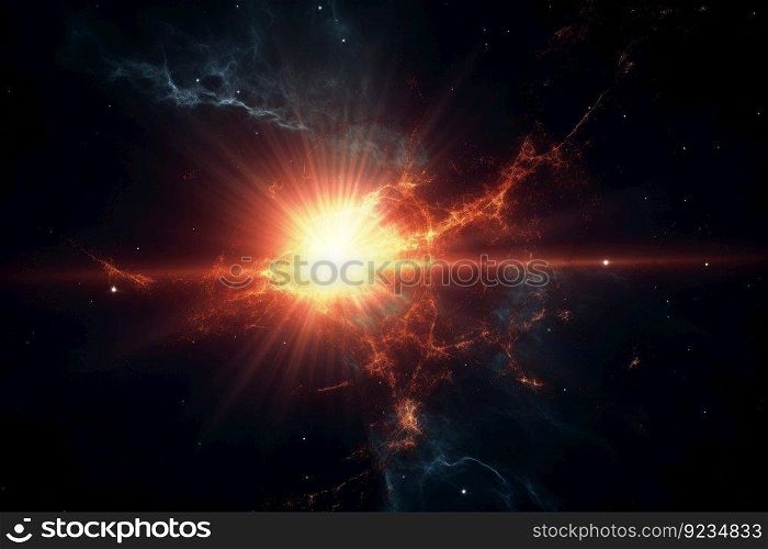 Sun space explosion galaxy. Energy power. Generate Ai. Sun space explosion galaxy. Generate Ai