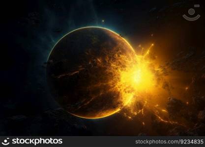 Sun space explosion. Star heat. Generate Ai. Sun space explosion. Generate Ai