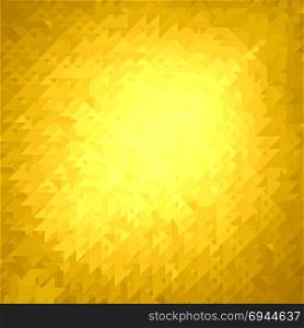 Sun Summer Yellow Textured Background. Warm Sun Spring Polygonal Pattern. Sun Summer Yellow Background