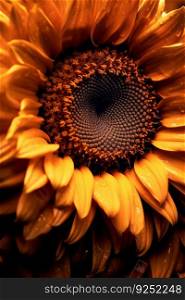 Sunflower background. Illustration Generative AI
