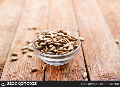 sunflower seed in bowl on a table