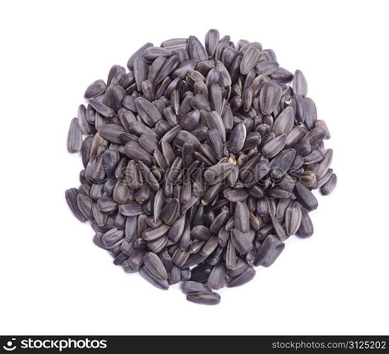sunflower seeds isolated on white